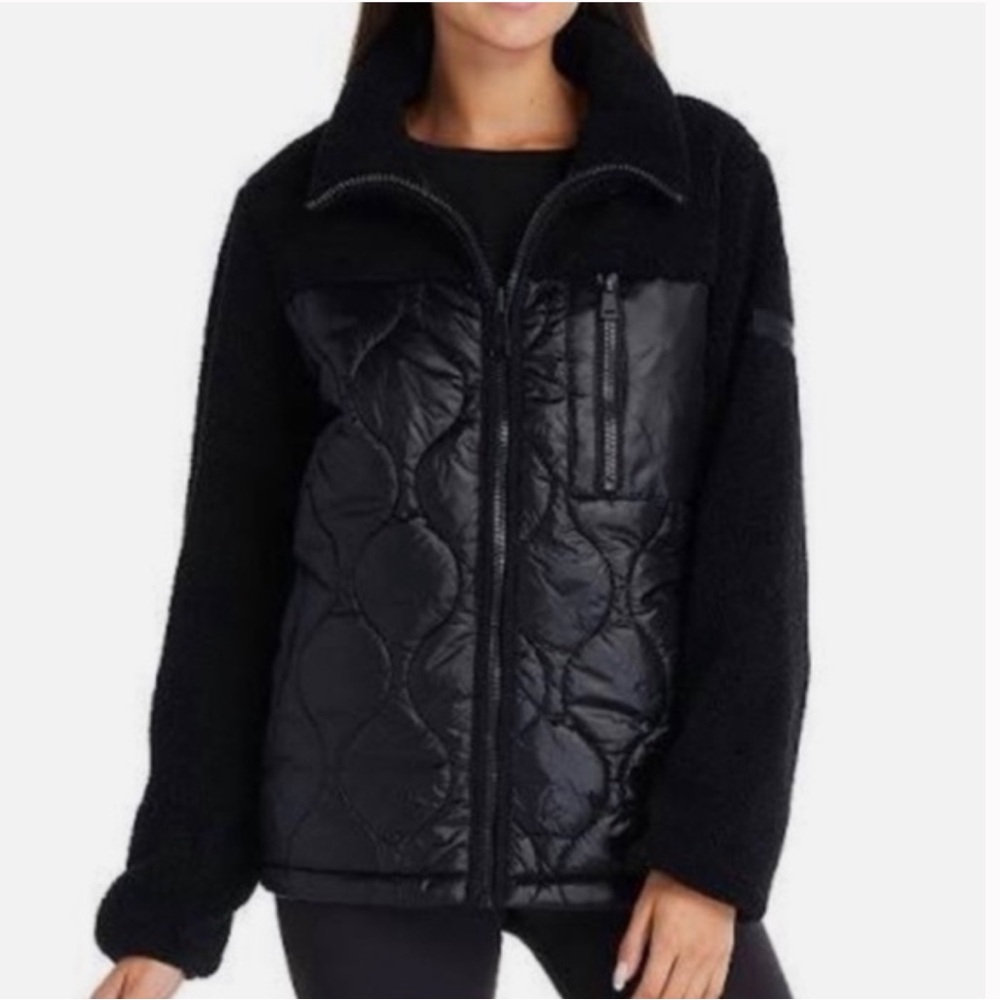 Koolaburra by UGG Reversible Sherpa Puffer Jacket Black Women’s Size L